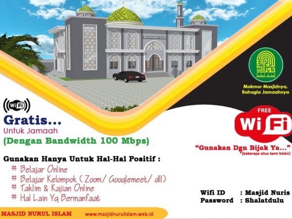 WIFI berkecepatan tinggi 100 Mbps.