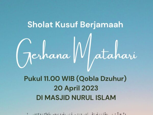 INFO GERHANA MATAHARI TOTAL DAN CINCIN (HYBRID) REMINDER 20 April 2023